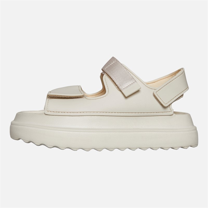 Brave Soul Womens Chunky Ankle Strap Sandals Cream - Image 2