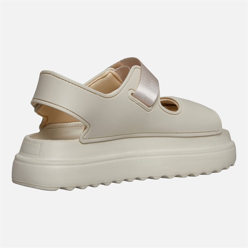 Brave Soul Womens Chunky Ankle Strap Sandals Cream - Image 5
