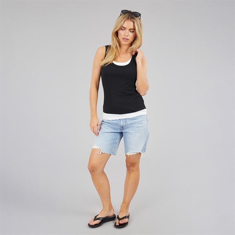 Brave Soul Womens Stella Vest Black/White - Image 3