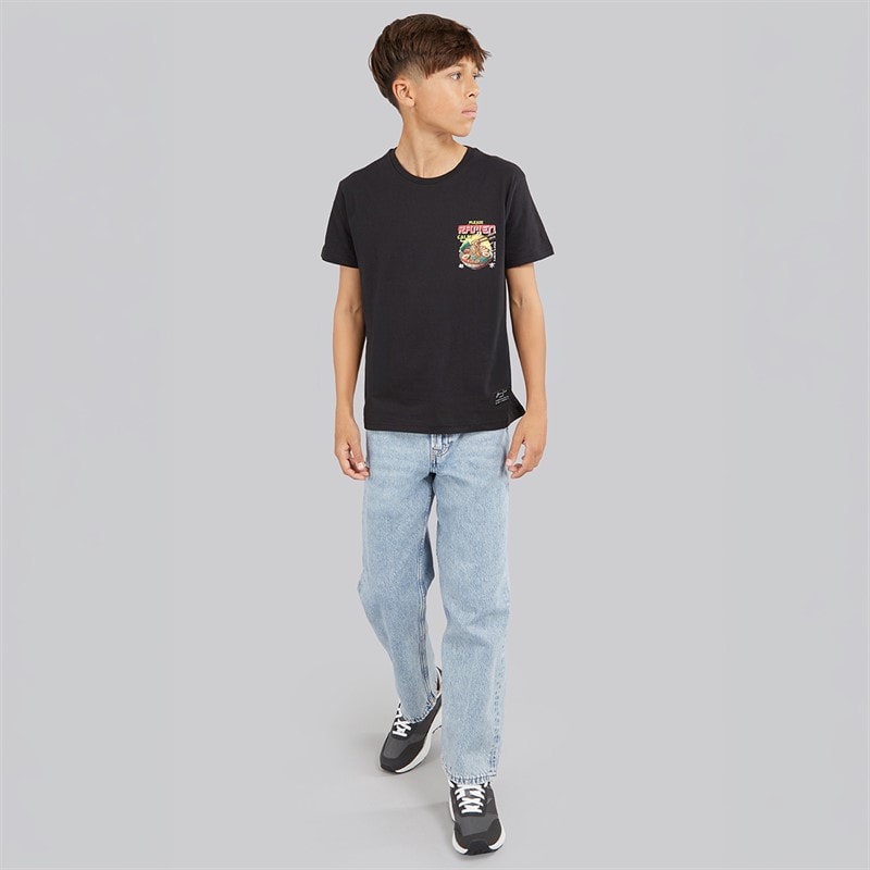 Brave Soul Boys Scran T-Shirt Jet Black/Multi Colour - Image 4