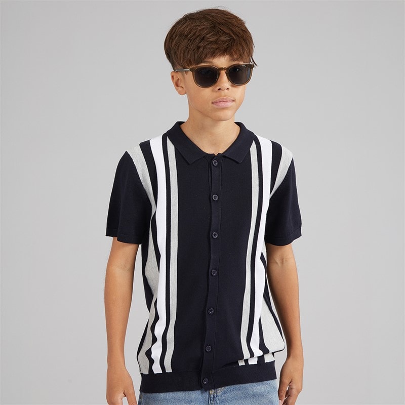 Brave Soul Boys Woodhay Polo Shirt Navy