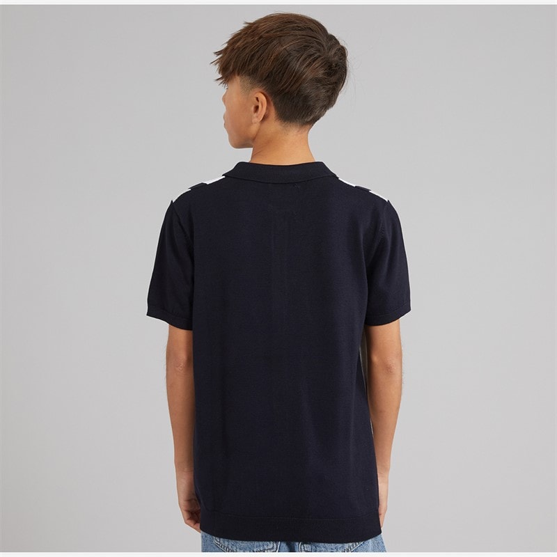 Brave Soul Boys Woodhay Polo Shirt Navy - Image 2