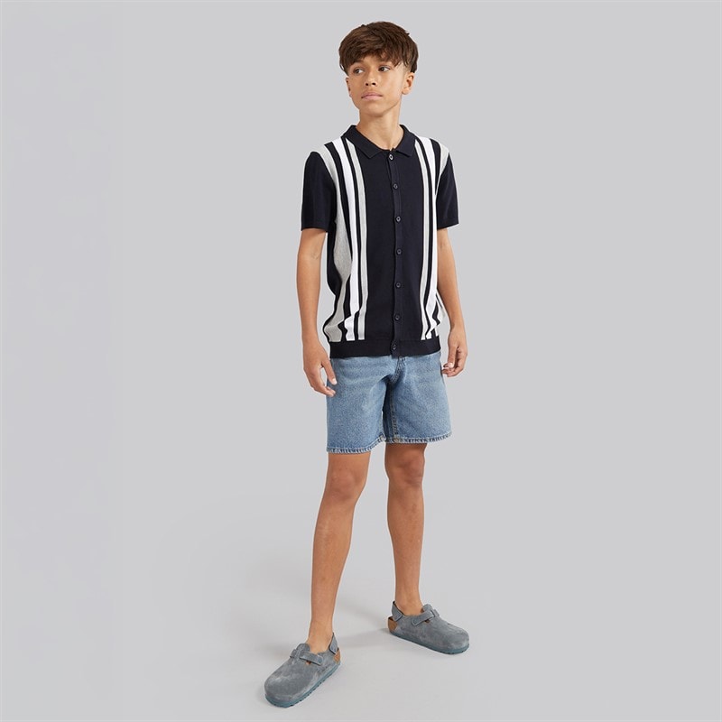 Brave Soul Boys Woodhay Polo Shirt Navy - Image 3