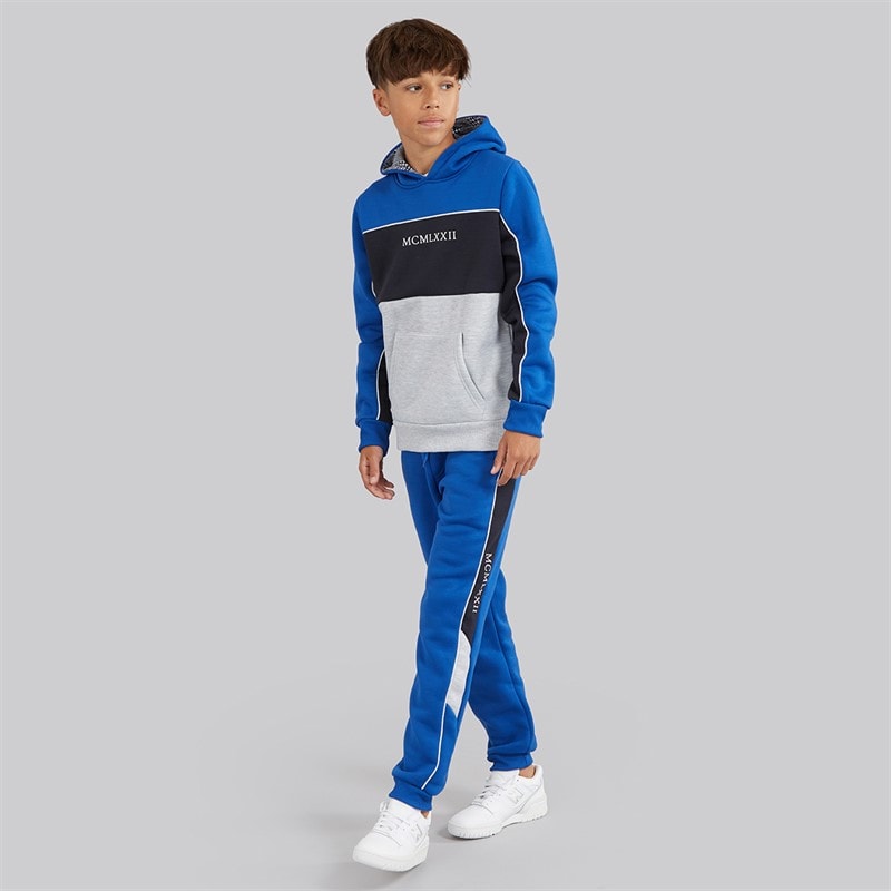 Brave Soul Boys Parker Tracksuit Cobalt/Navy/Light Grey Marl Cobalt/Navy/Light Gery Ma - Image 3