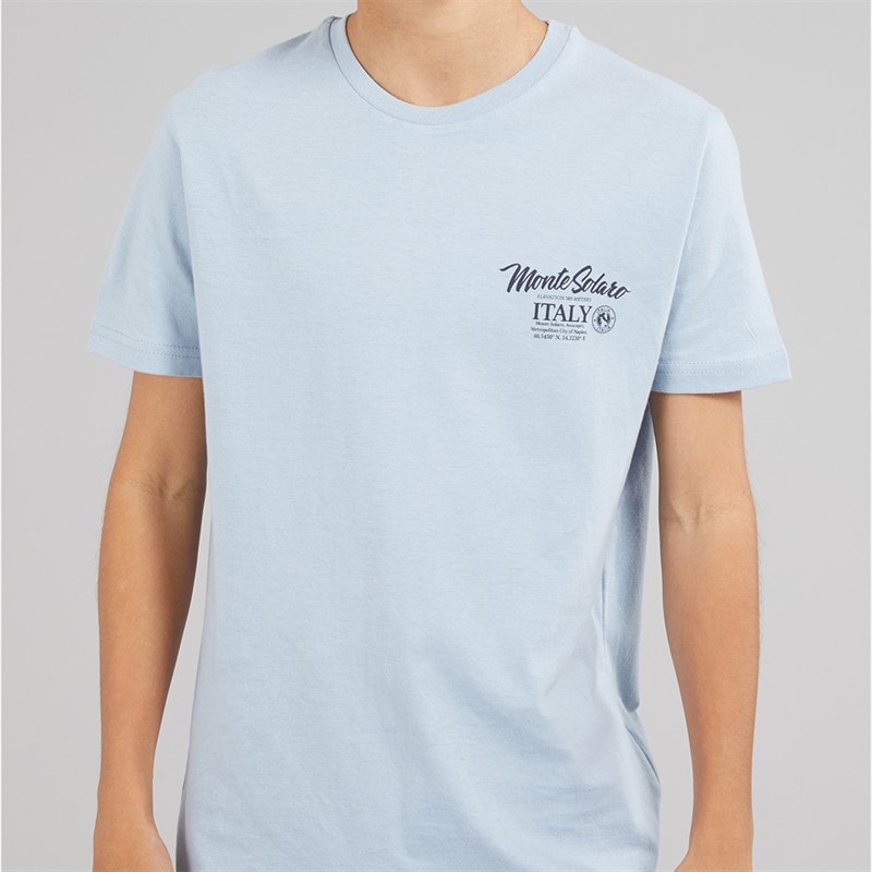 Brave Soul Boys Solaro T-Shirt Light Blue/Multi-Colour - Image 5
