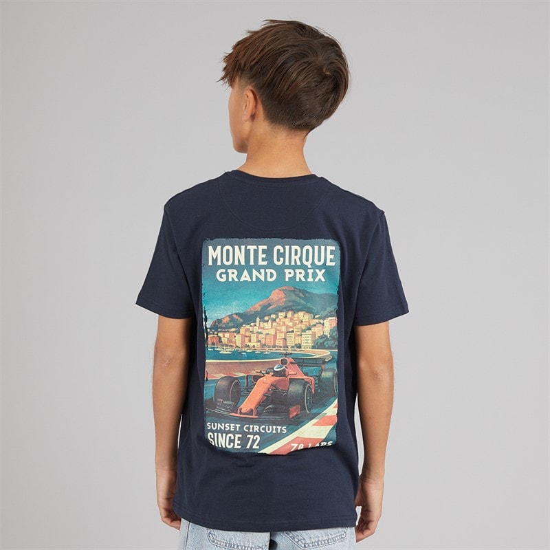 Brave Soul Boys Meyan T-Shirt Navy/Multi Colour Print Navy/Multi-Colour Print - Image 3