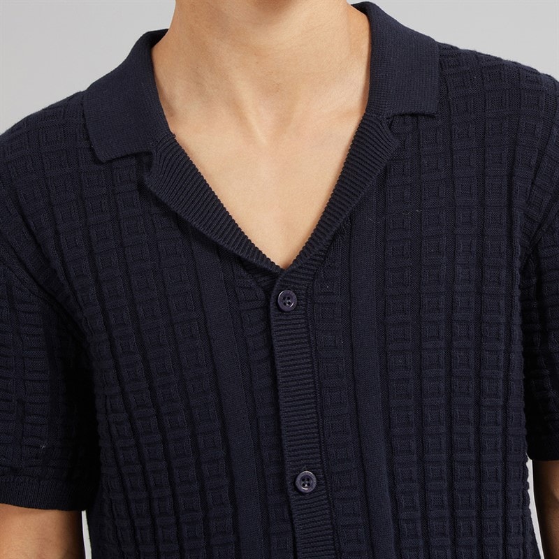 Brave Soul Boys Seeger Polo Shirt Navy - Image 3