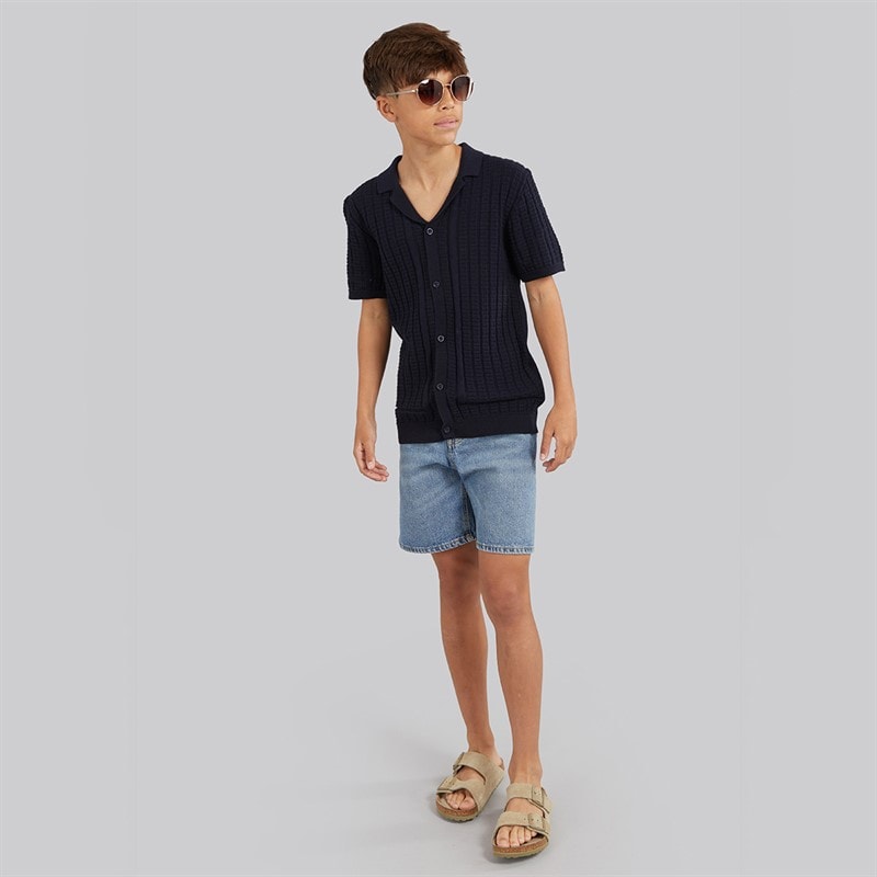 Brave Soul Boys Seeger Polo Shirt Navy - Image 4