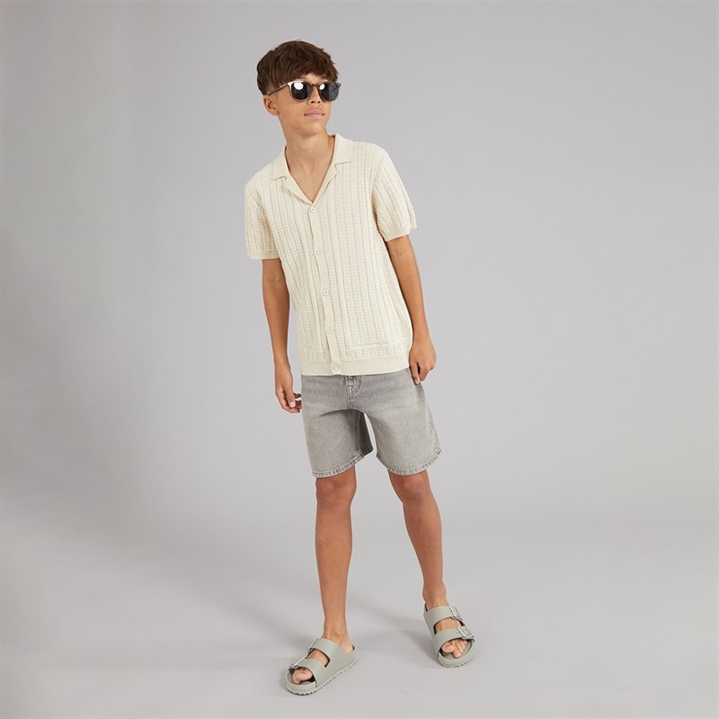 Brave Soul Boys Seeger Polo Shirt Ecru Marl - Image 4