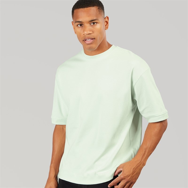 Brave Soul Mens Keikog Oversized T-Shirt Washed Mint