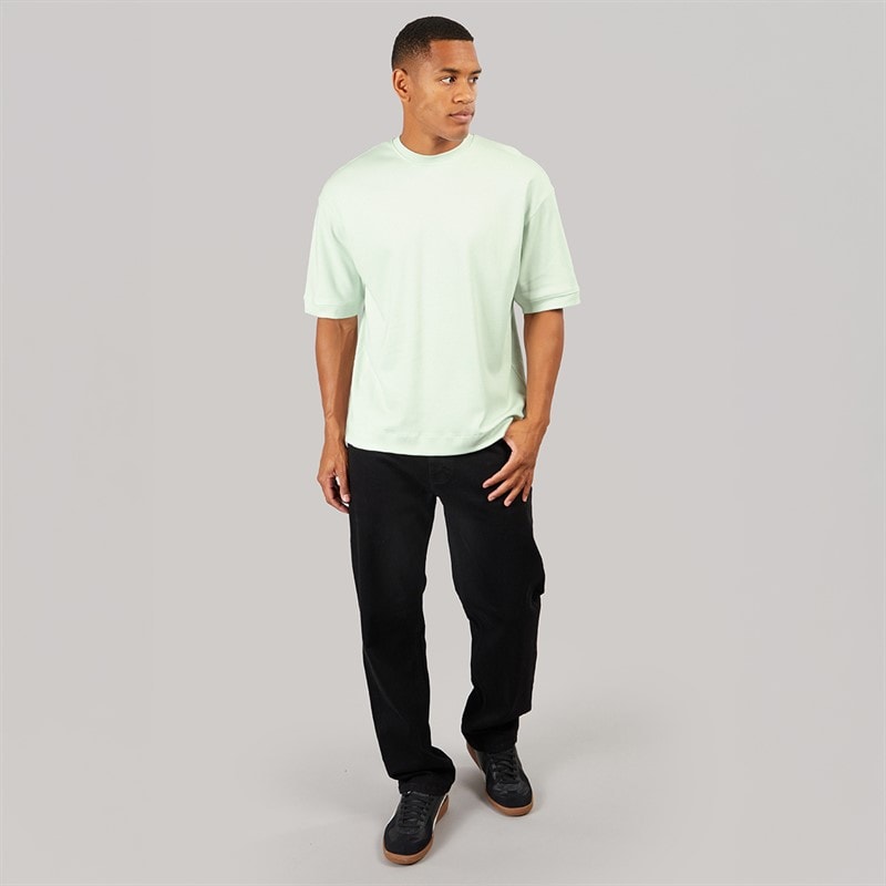 Brave Soul Mens Keikog Oversized T-Shirt Washed Mint - Image 3
