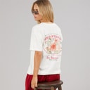 Brave Soul Womens Bloom Print T-Shirt Cream