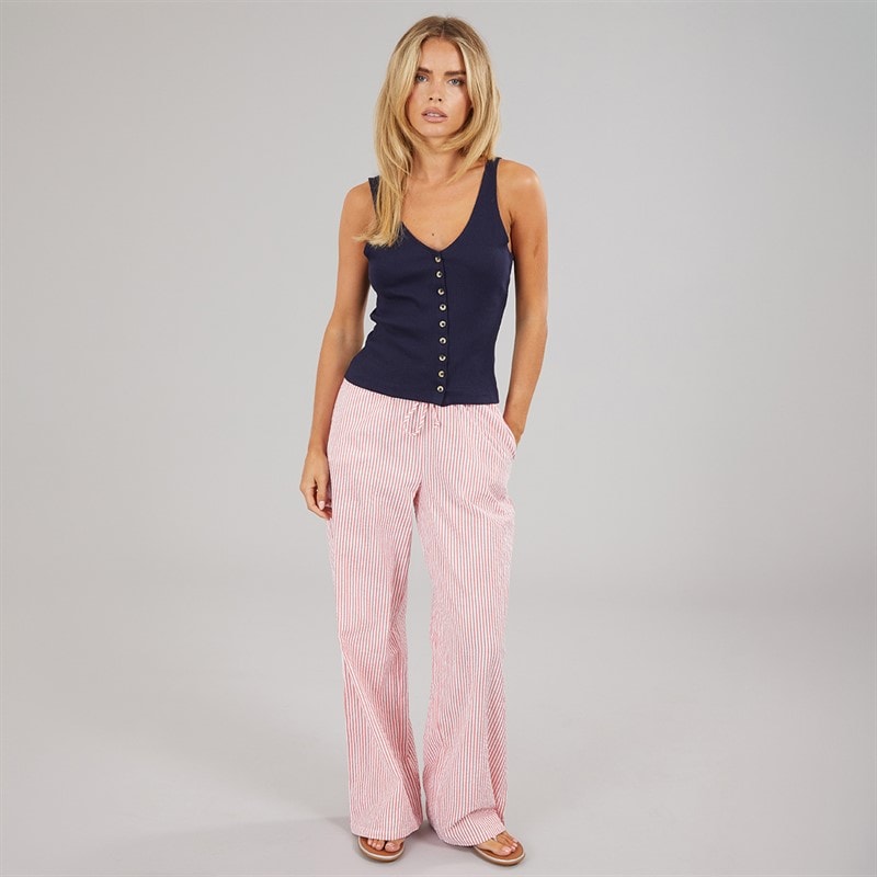 Brave Soul Womens Button Down Vest Dark Navy - Image 3