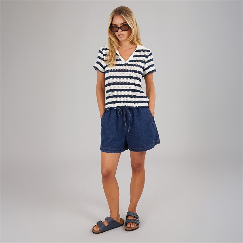 Brave Soul Womens Denim Shorts Indigo - Image 3