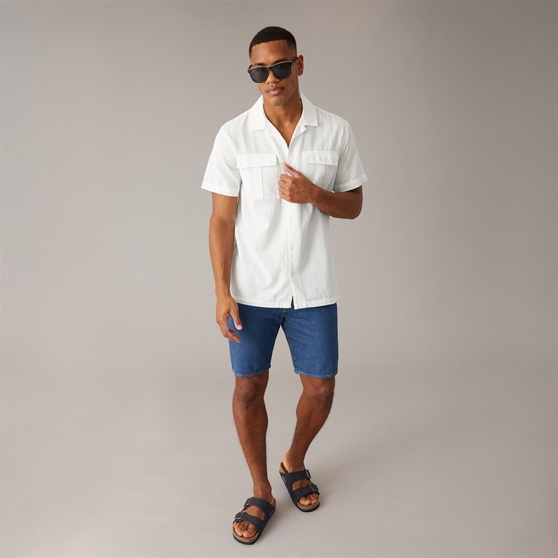 Brave Soul Mens Mikitad Shirt Optic White - Image 4