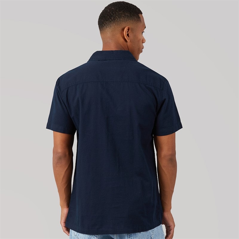 Brave Soul Mens Mikitad Shirt Navy - Image 2