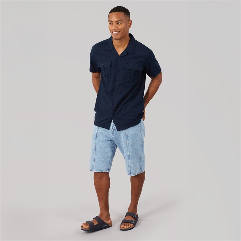 Brave Soul Mens Mikitad Shirt Navy - Image 3