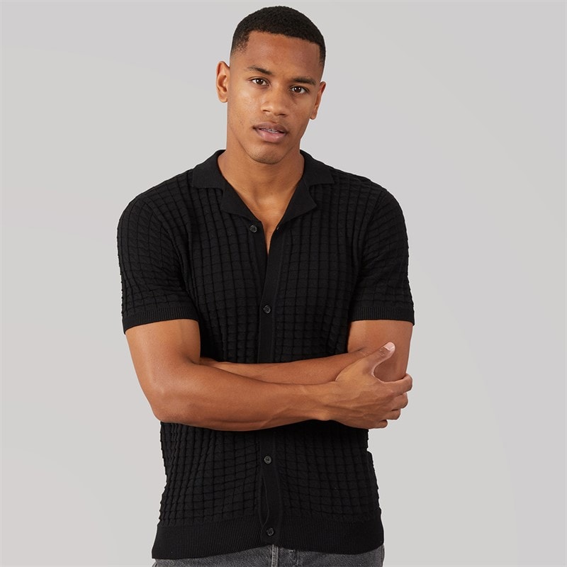 Brave Soul Mens Myah Shirt Jet Black - Image 1