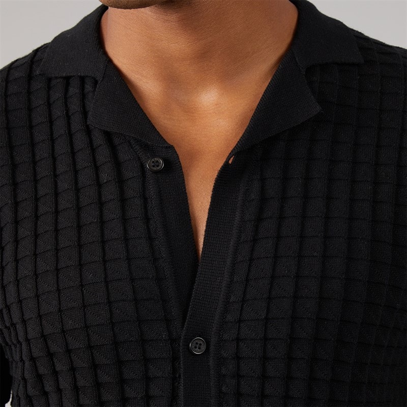 Brave Soul Mens Myah Shirt Jet Black - Image 3
