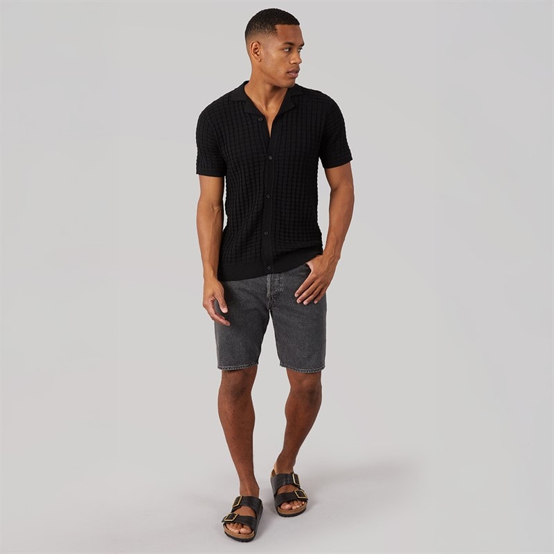 Brave Soul Mens Myah Shirt Jet Black - Image 4