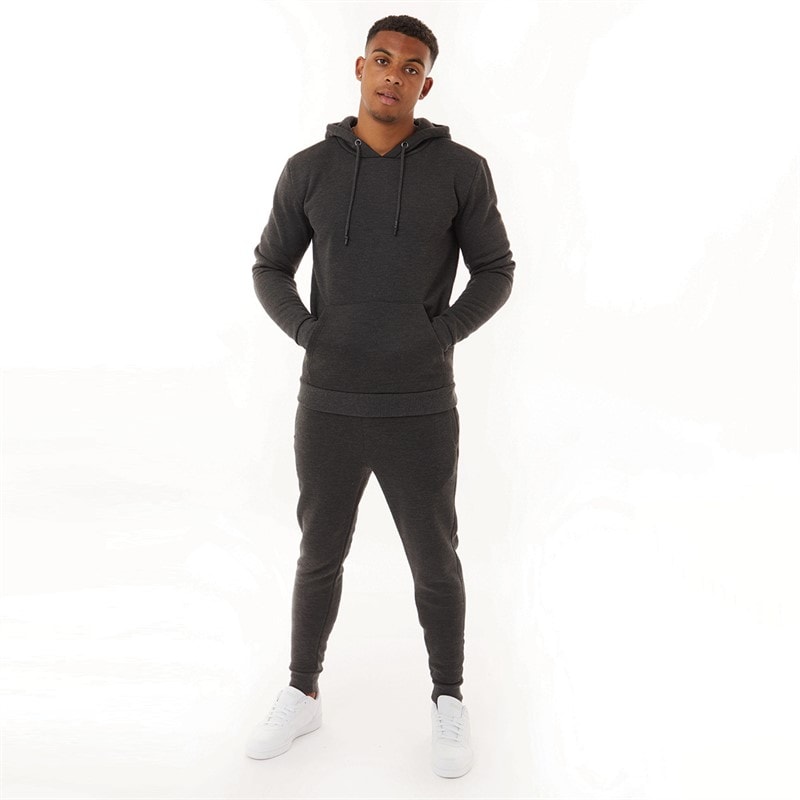 Brave Soul Mens Stark Tracksuit Dark Charcoal Marl - Image 3