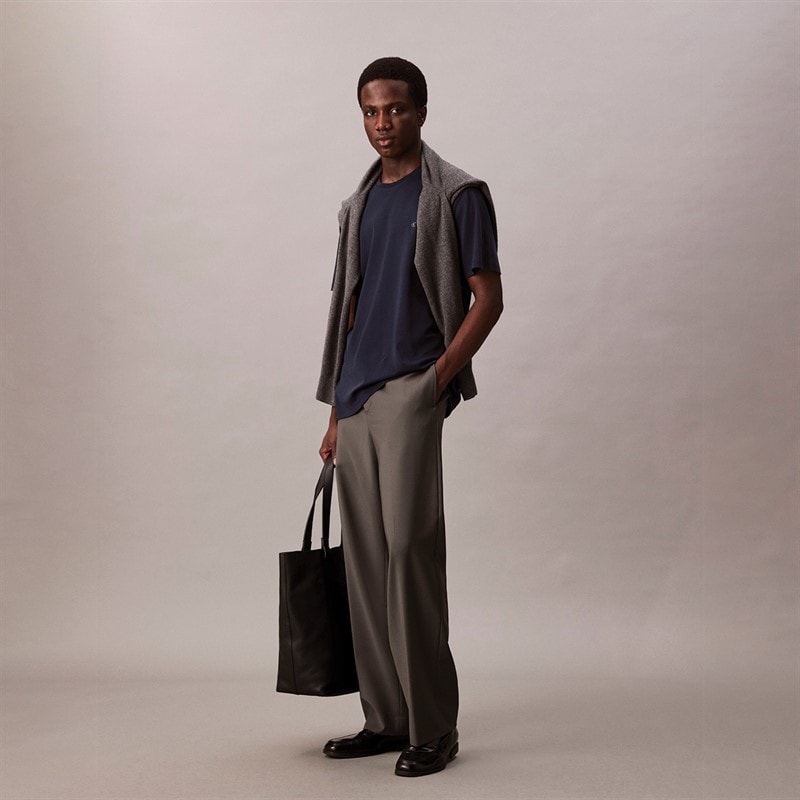 Calvin Klein Mens Supima Chest T-Shirt Dark Sapphire - Image 4