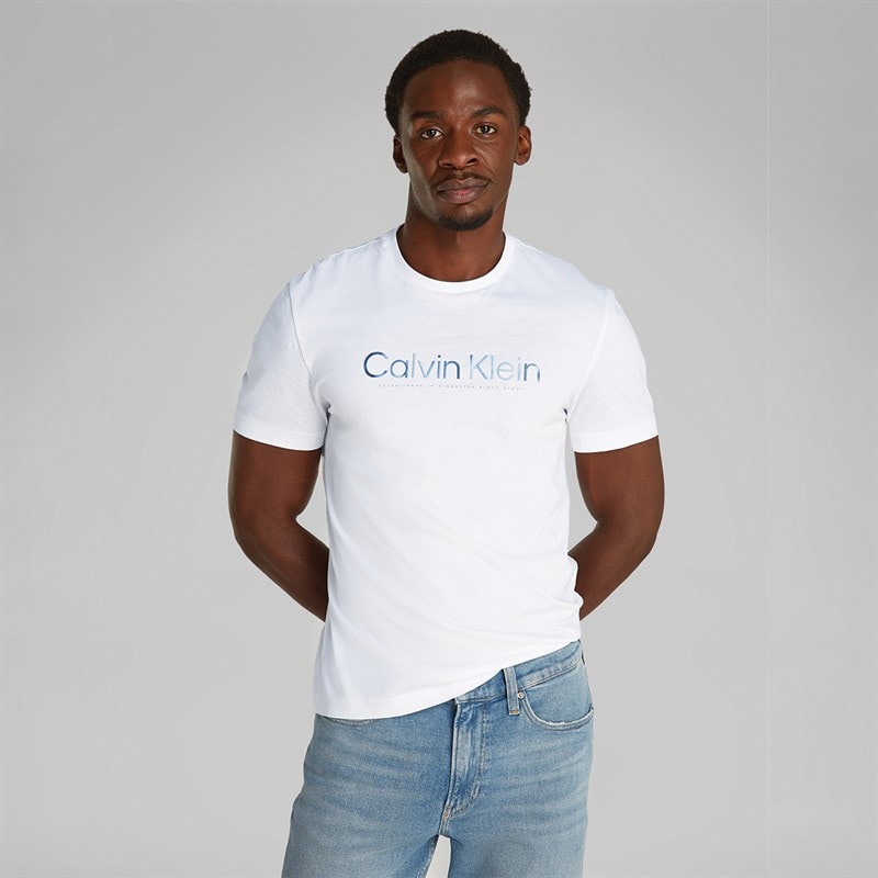 Calvin Klein Mens Logo T-Shirt Bright White - Image 1