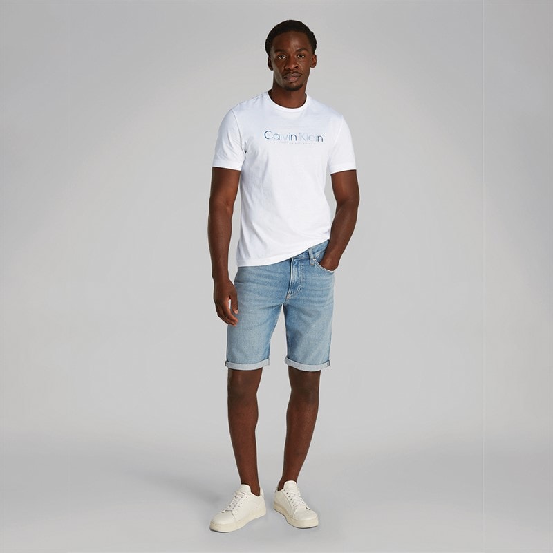 Calvin Klein Mens Logo T-Shirt Bright White - Image 3