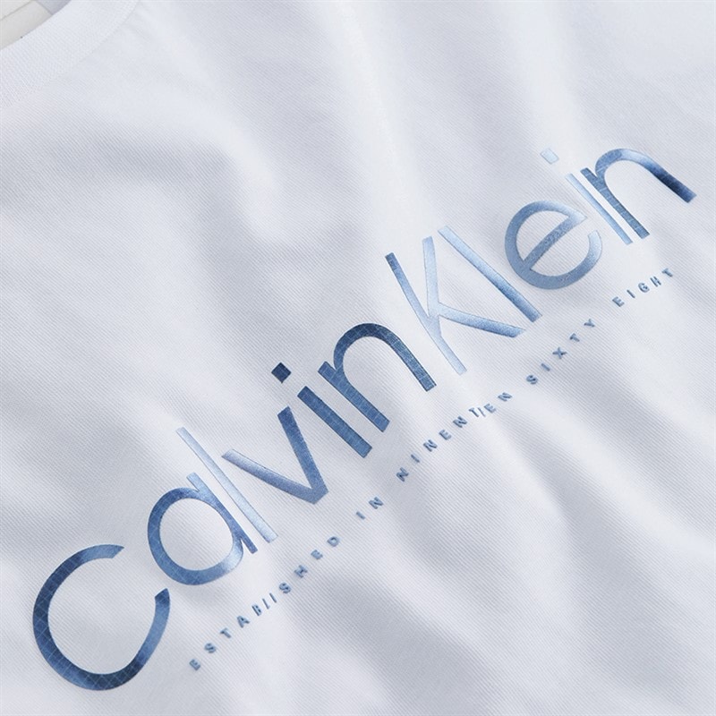 Calvin Klein Mens Logo T-Shirt Bright White - Image 5
