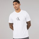 Calvin Klein Mens Short Sleeve Distress Mono Graphic T-Shirt Bright White
