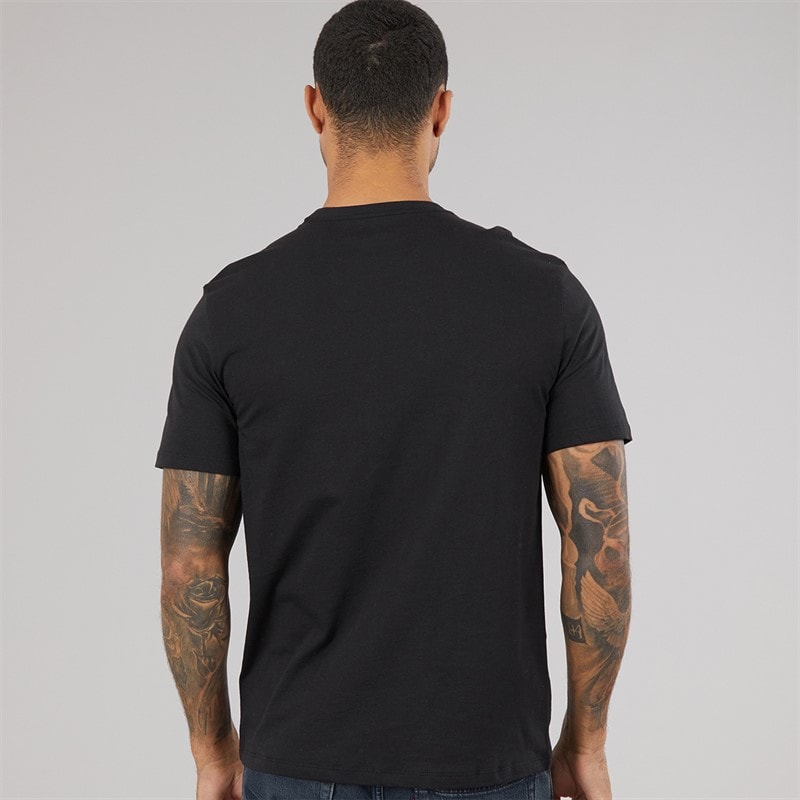 Calvin Klein Mens Short Sleeve Distress Short Sleeve Mono Graphic T-Shirt Black - Image 2