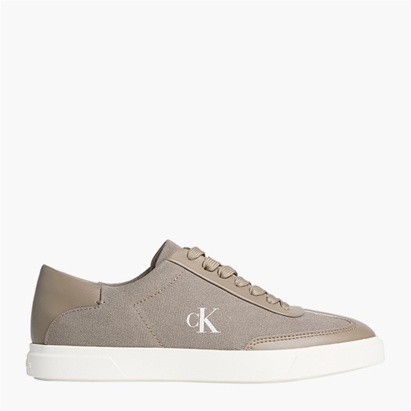 Calvin Klein Womens Low Profile Cuspole Trainers Desert Taupe/Marshmallow