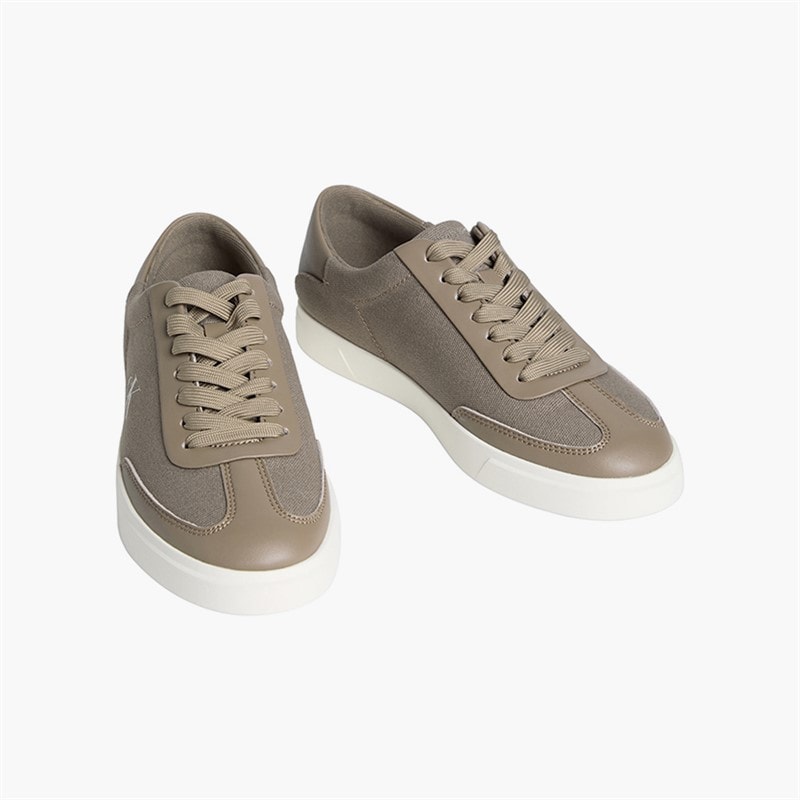 Calvin Klein Womens Low Profile Cuspole Trainers Desert Taupe/Marshmallow - Image 4
