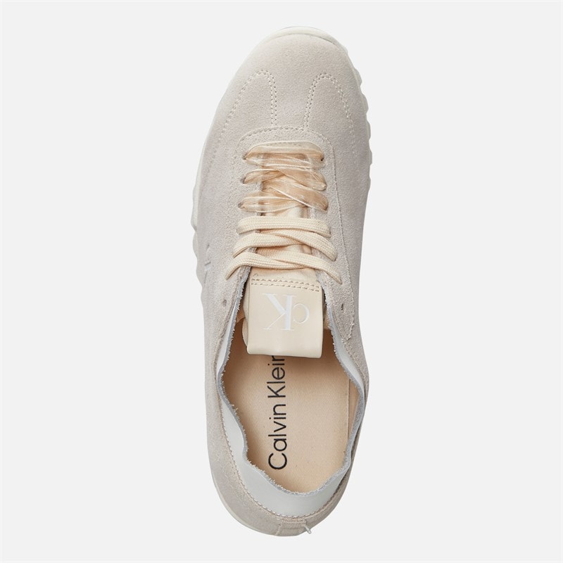 Calvin Klein Womens Low Profile Runner Trainers Light Cashew - Image 4