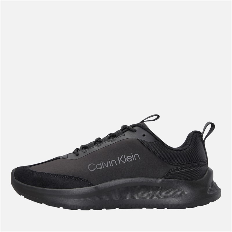 Calvin Klein Mens Light EVA Runner Trainers Triple Black