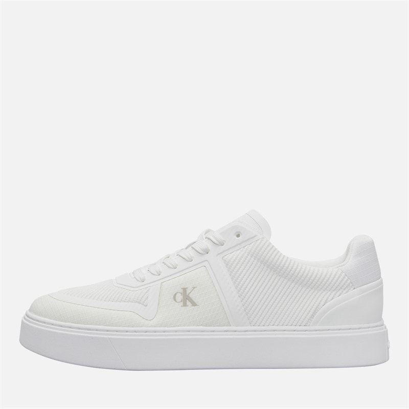 Calvin Klein Mens Classic Cupsole Trainers Triple Bright White