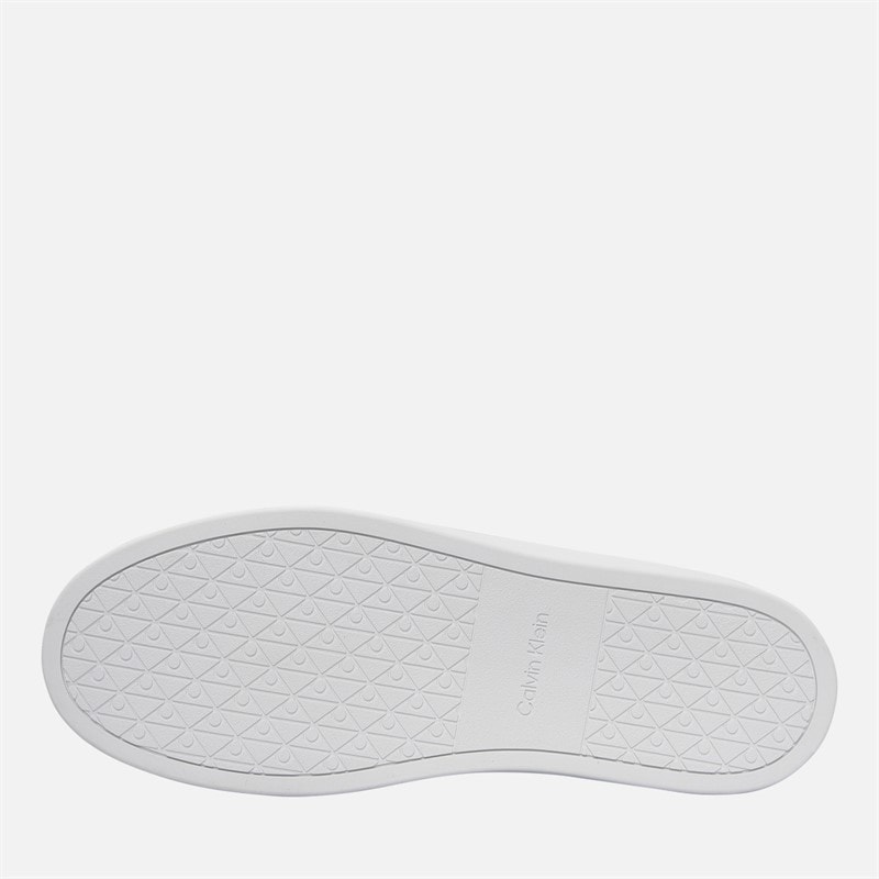 Calvin Klein Mens Classic Cupsole Trainers Triple Bright White - Image 2