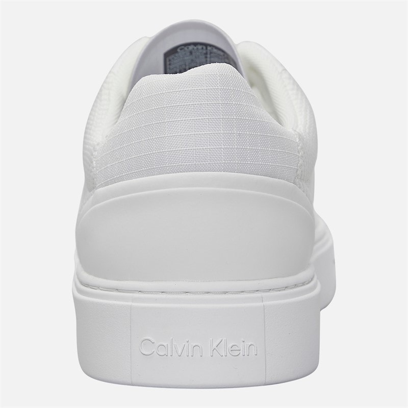Calvin Klein Mens Classic Cupsole Trainers Triple Bright White - Image 3