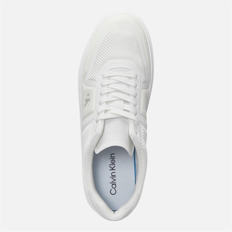 Calvin Klein Mens Classic Cupsole Trainers Triple Bright White - Image 4