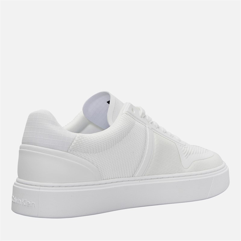 Calvin Klein Mens Classic Cupsole Trainers Triple Bright White - Image 5