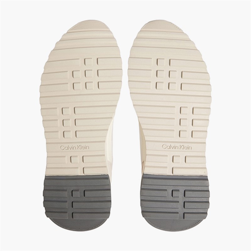 Calvin Klein Mens City Runner Trainers Feather Gray/Marshmallow/Granite - Image 2