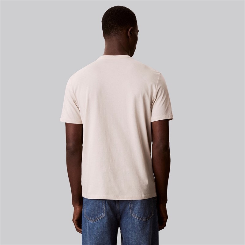 Calvin Klein Mens T-Shirt Beige - Image 2
