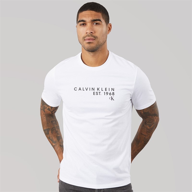 Calvin Klein Mens T-Shirt White - Image 3