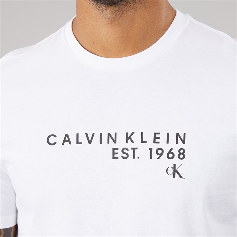 Calvin Klein Mens T-Shirt White - Image 5