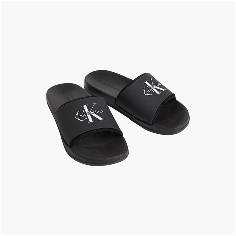 Calvin Klein Mens Essential Sliders Triple Black