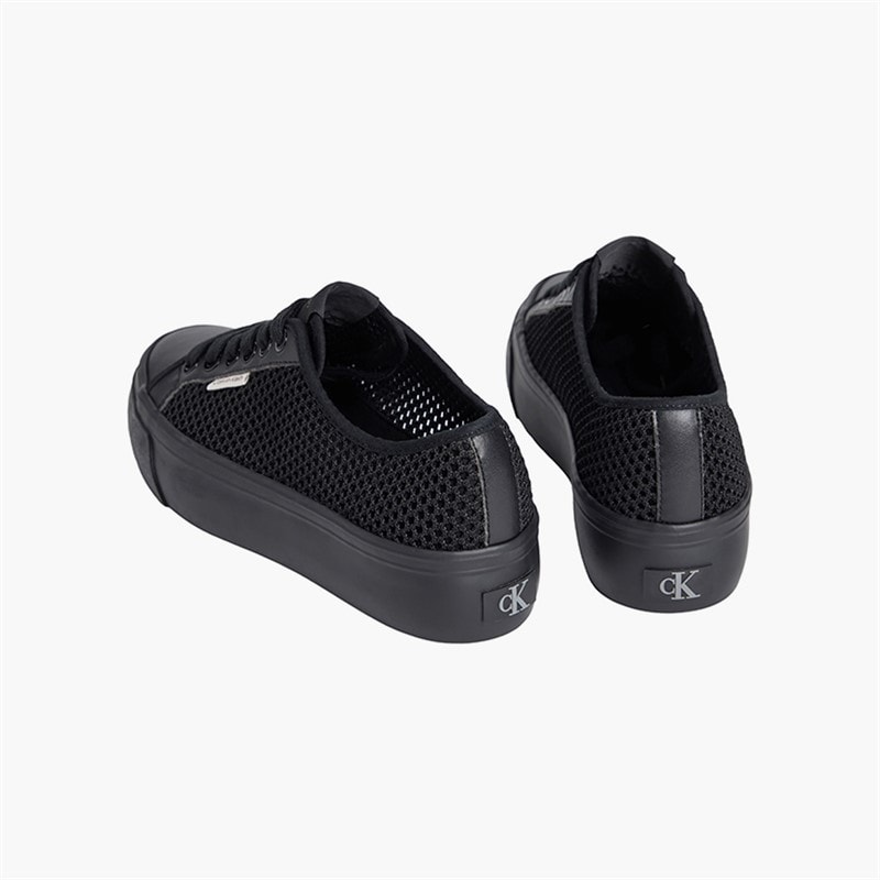Calvin Klein Womens Vulc Flatform Trainers Triple Black - Image 3