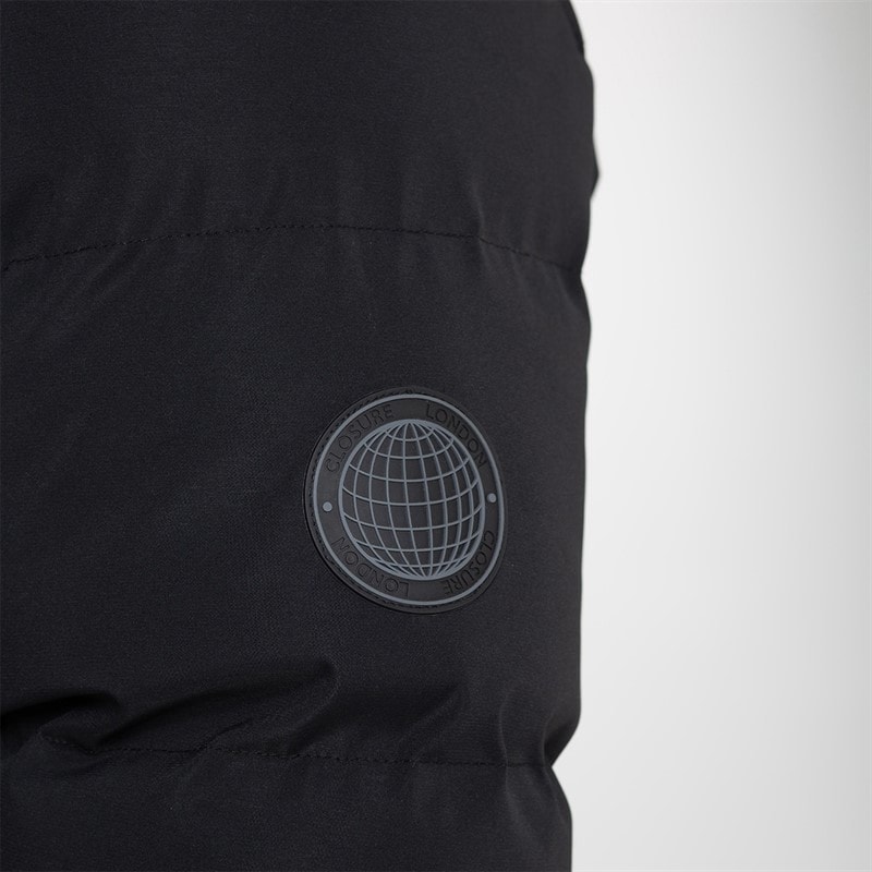 Closure London Mens Longline Expedition Jacket Black - Image 4