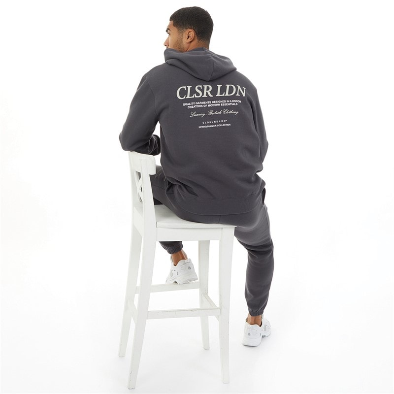 Closure London Mens Luxury Tracksuit Charcoal - Image 4