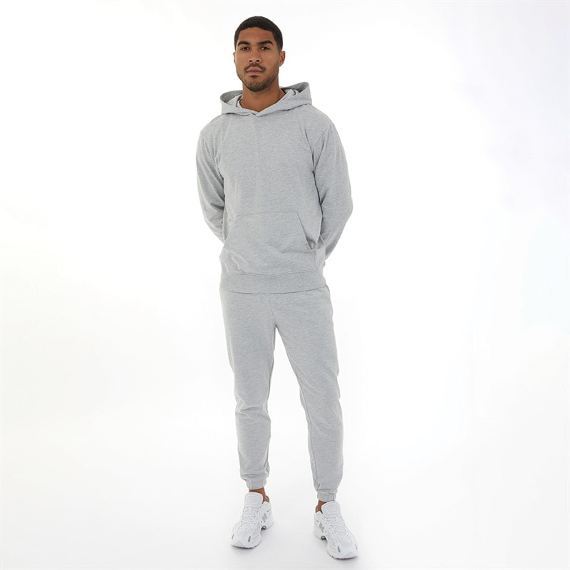 Closure London Mens Relaxed Fit Joggers Light Grey Marl - Image 3