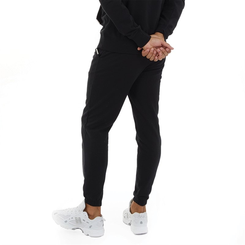 Closure London Mens Relaxed Fit Joggers Black - Image 2